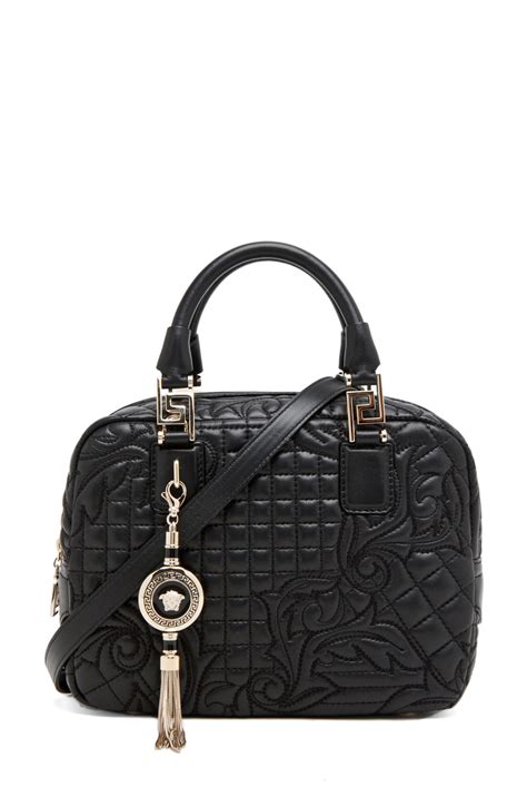 versace black satchel|versace black label purses.